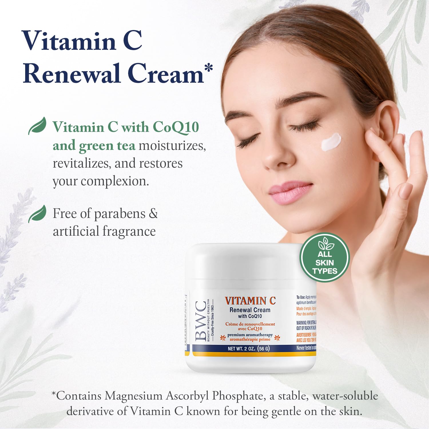 Close-up of Beauty Without Cruelty Vitamin C Renewal Cream texture for rich hydration