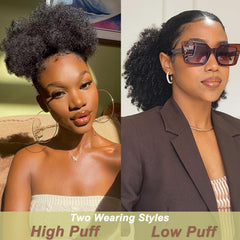 Beauty Youth 10-inch Afro kinky curly ponytail adds length and bounce.