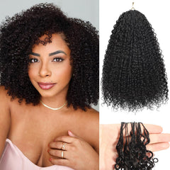 Beauty Youth Afro Kinky Curly Crochet Hair 16 Inch for seamless braids
