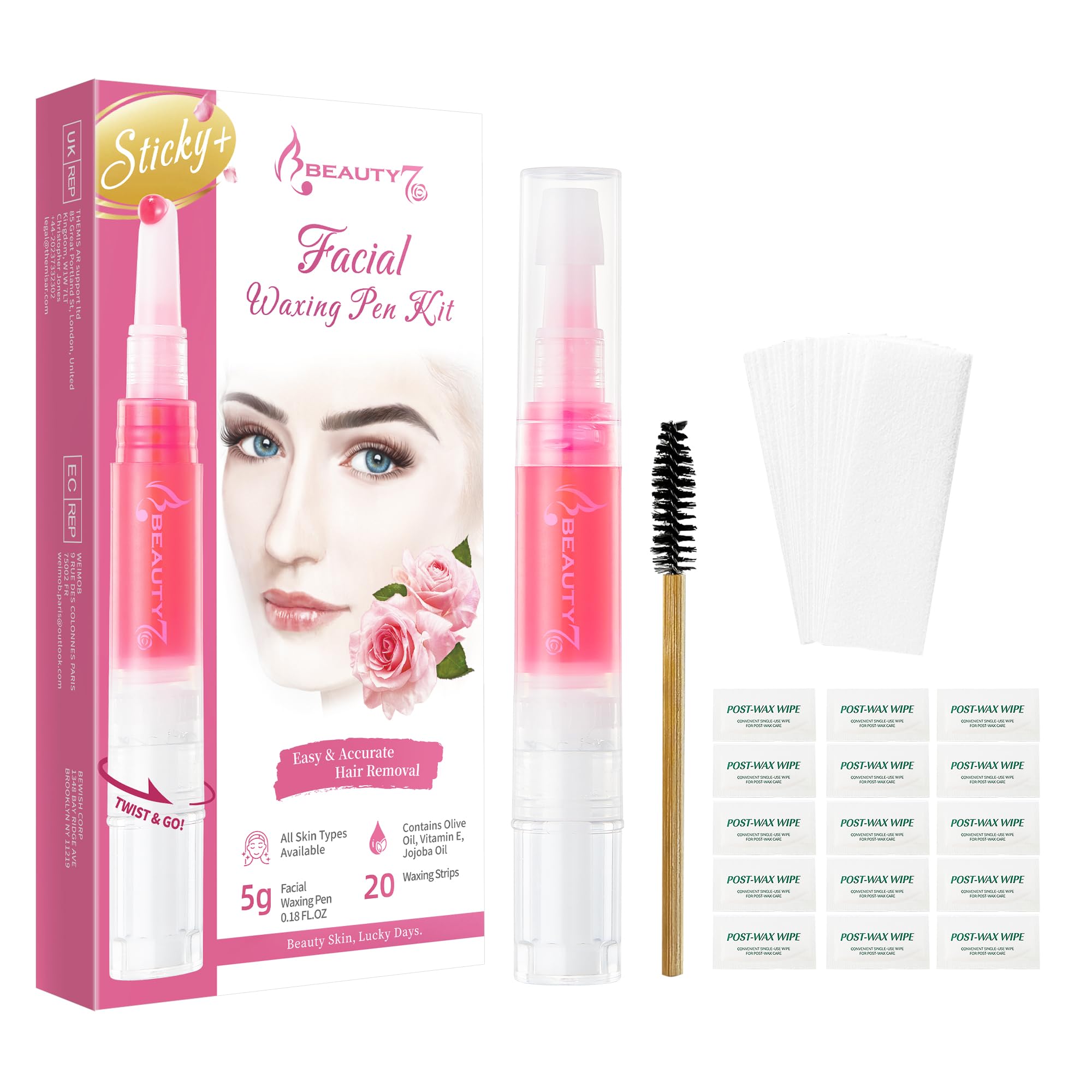 Beauty7 at-home waxing kit for easy cleanup and mess-free use.