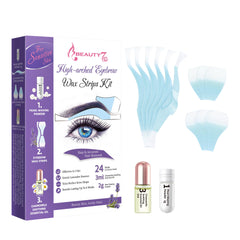 Beauty7 high-arched eyebrow wax strips kit for precise shaping and long-lasting smooth skin