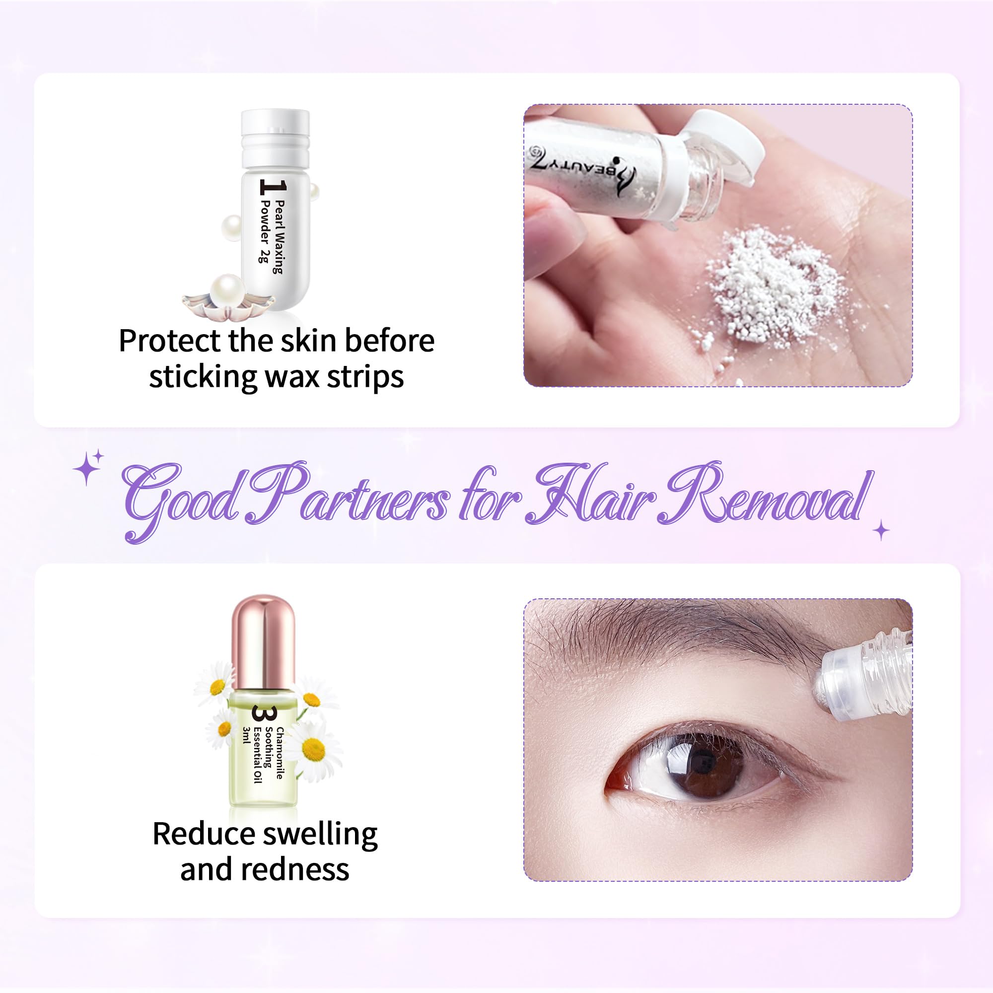 Beauty7 lavender-infused strips for gentle scent and sensitive skin comfort