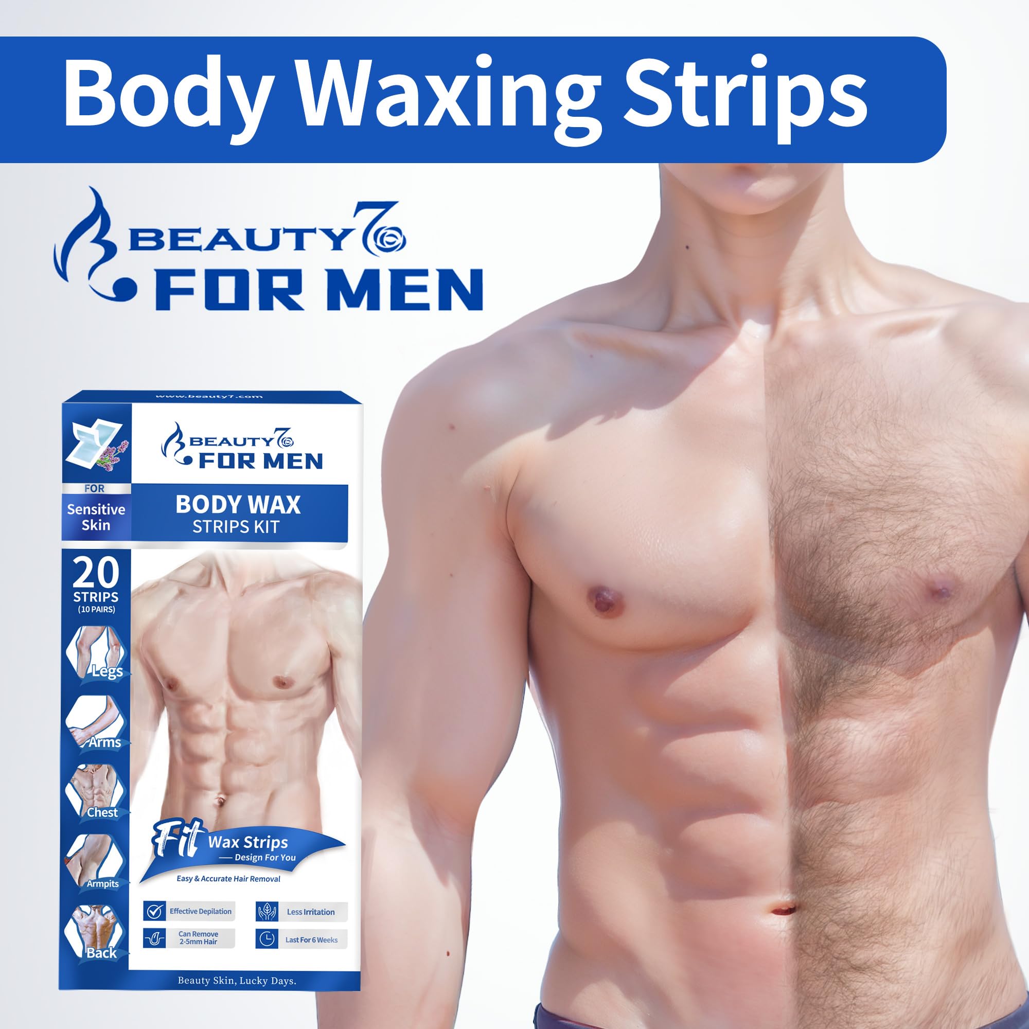 Beauty7 wax strips ready-to-use for quick grooming sessions