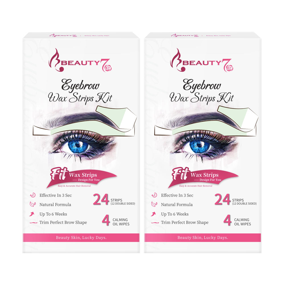 Beauty7 Wax Strips Kit eyebrow strips for sensitive skin provide precise shaping with gentle removal