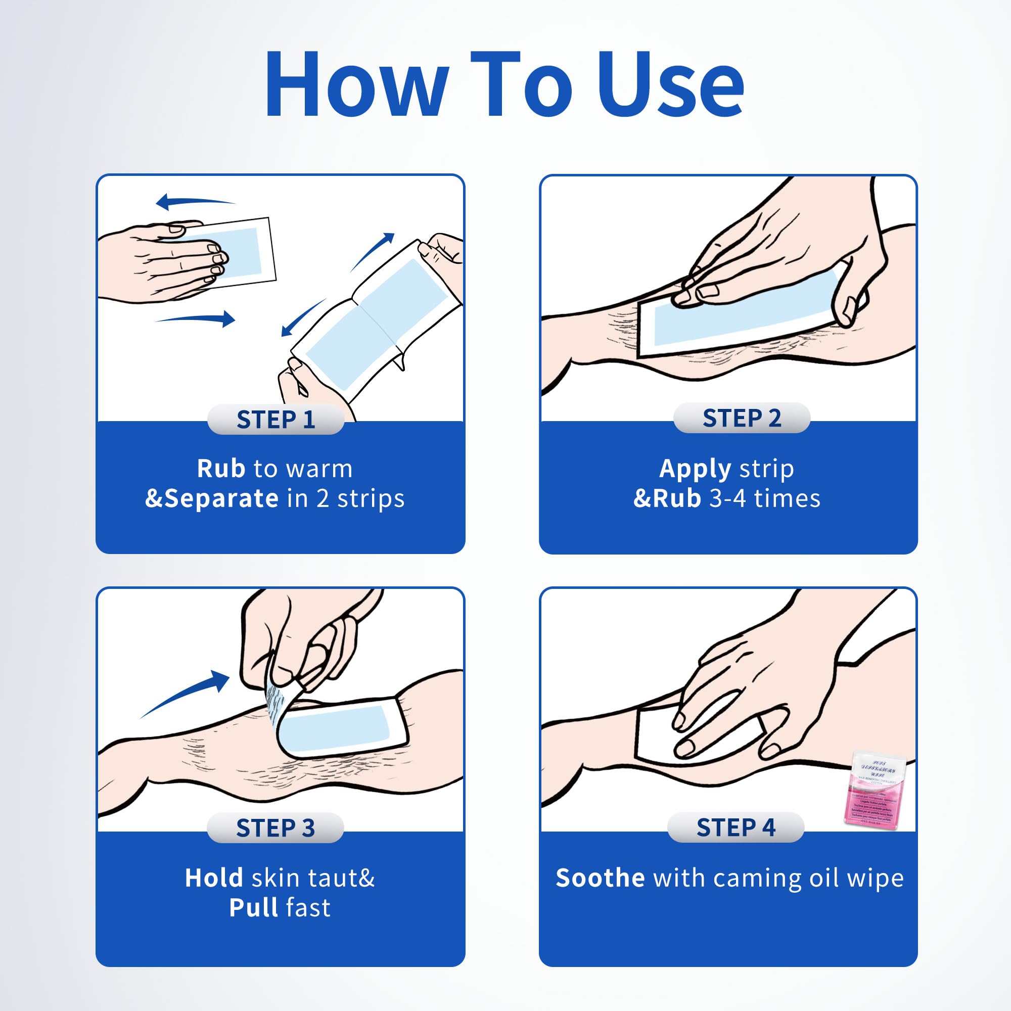 Beauty7 waxing tips reminding to warm strips for better grip