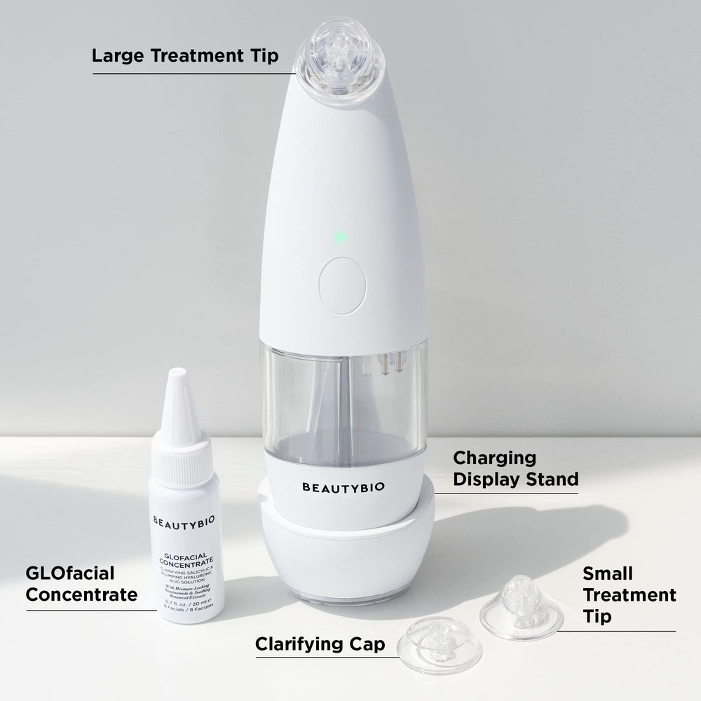 BeautyBio GLOfacial large treatment tip for broad-area cleansing