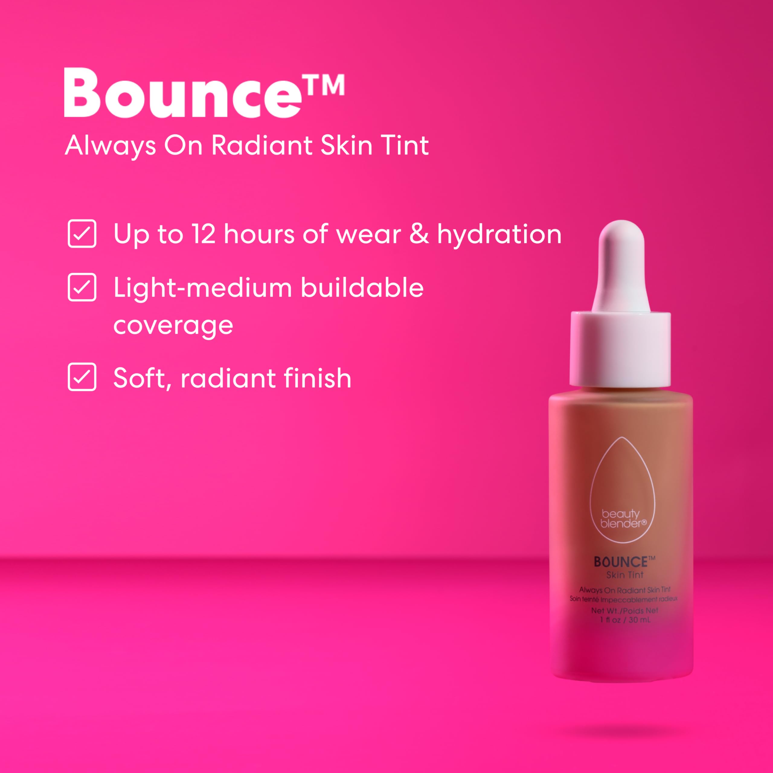 Beautyblender tint swatch on forearm shows buildable coverage.