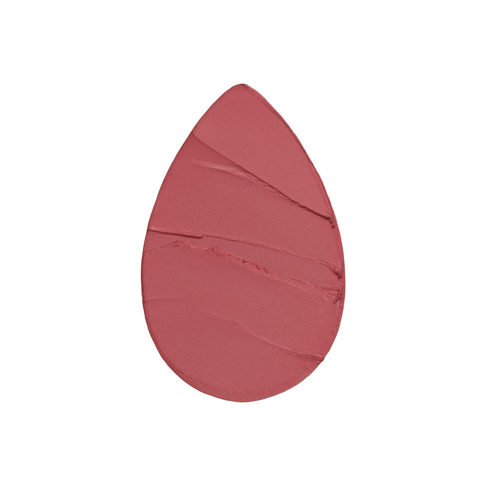 Beautyblender Bounce Liquid Whip Blush swatch on a cheek for a dewy flush.