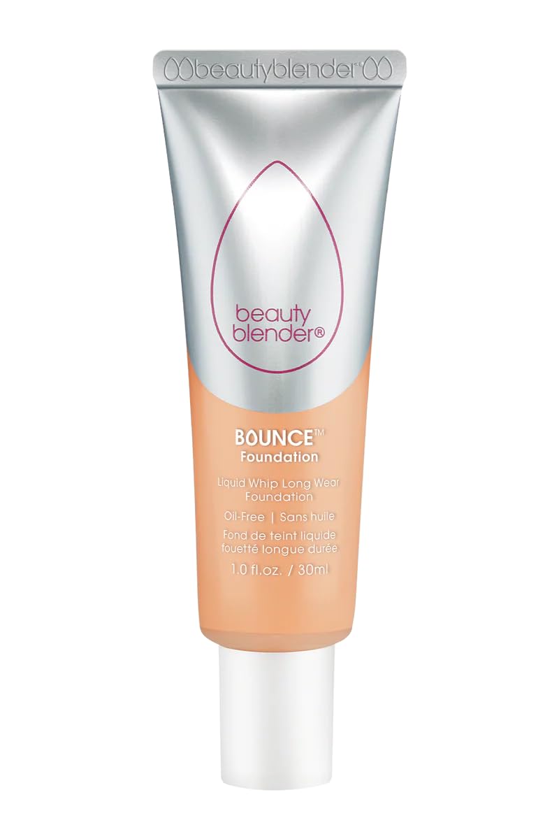 Beautyblender Bounce Liquid Whip bottle cap close-up, oil-free formula for long wear.
