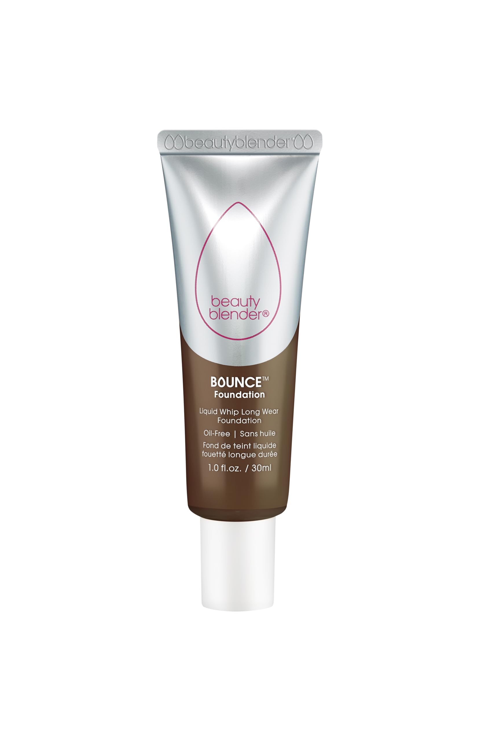 Beautyblender Bounce Liquid Whip Foundation bottle in 475 N Deep Mocha for full coverage