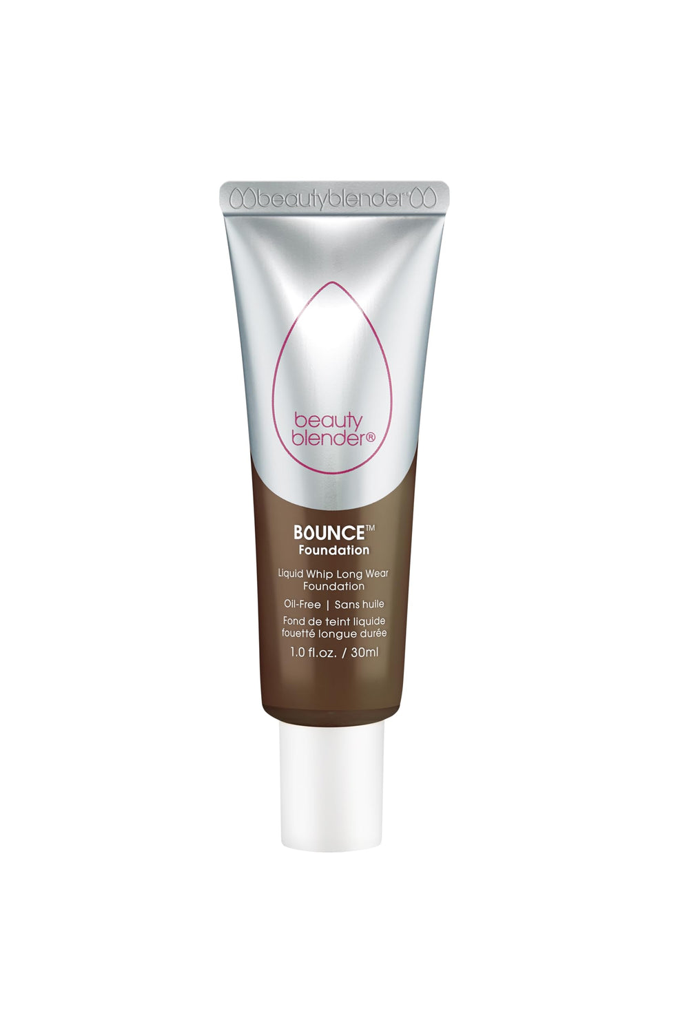 Beautyblender Bounce Liquid Whip Foundation bottle in 475 N Deep Mocha for full coverage