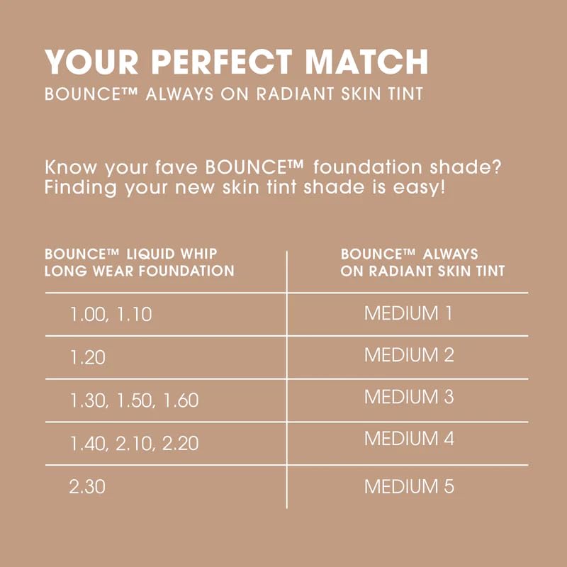 Beautyblender medium-1 shade swatch shows suited for a balanced complexion.