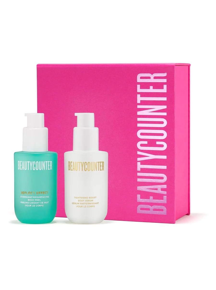 Beautycounter Renew Your Body Duo with Reflect Effect Peel and Tightening Serum for smoother, hydrated skin