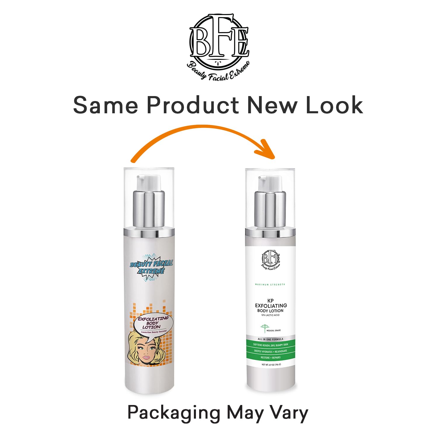 Beauty Facial Extreme kp lotion displayed beside dermatologist-tested badge and packaging.