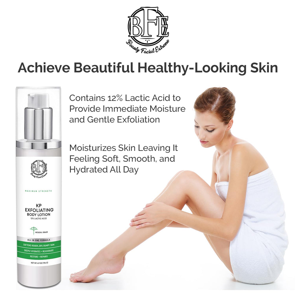 Beauty Facial Extreme kp lotion ingredients panel highlights ceramides and fruit acids.