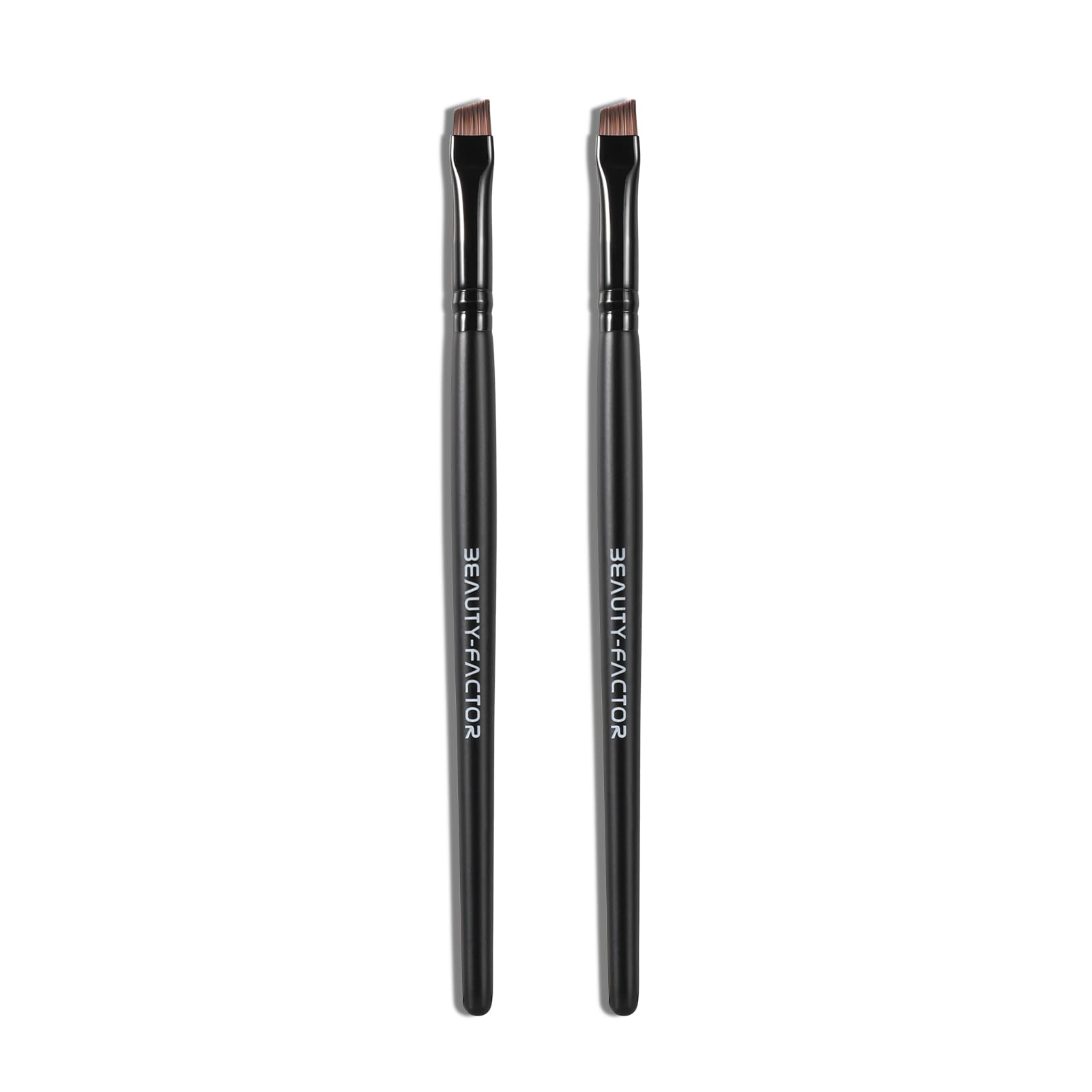 BeautyFactor Angled Eyeliner Brush Set packaging visual highlights premium design for storage.