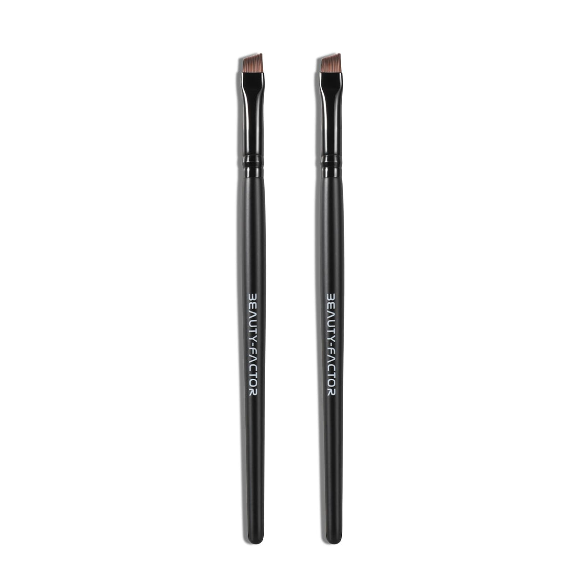BeautyFactor Angled Eyeliner Brush Set packaging visual highlights premium design for storage.