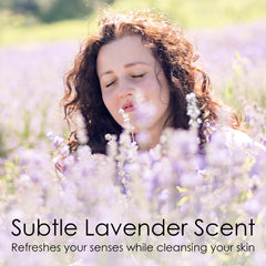 BeautyFrizz Lavender Face Wipes aloe and castor close-up for moisturized feel.