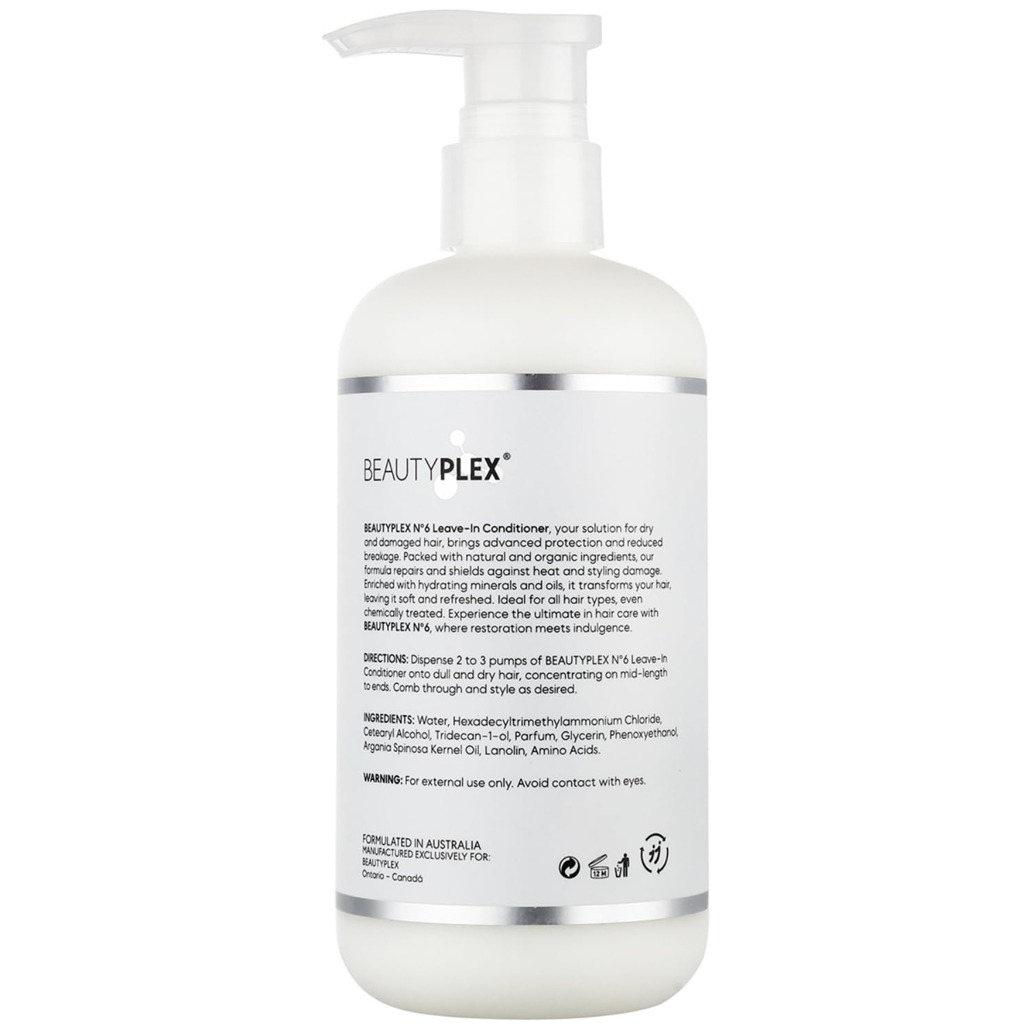 BeautyPlex No. 6 shine and detangling display for glossy, easy-to-brush hair.