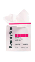 BeautyStat triple action peel pad packaging signals premium exfoliation