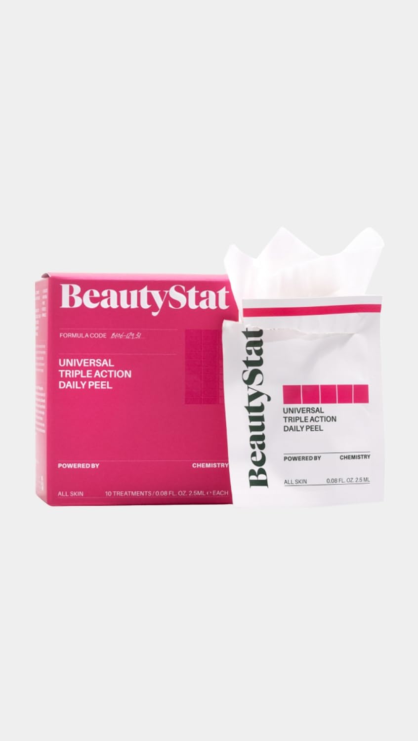 USA made marking visible on BeautyStat peel pad packaging