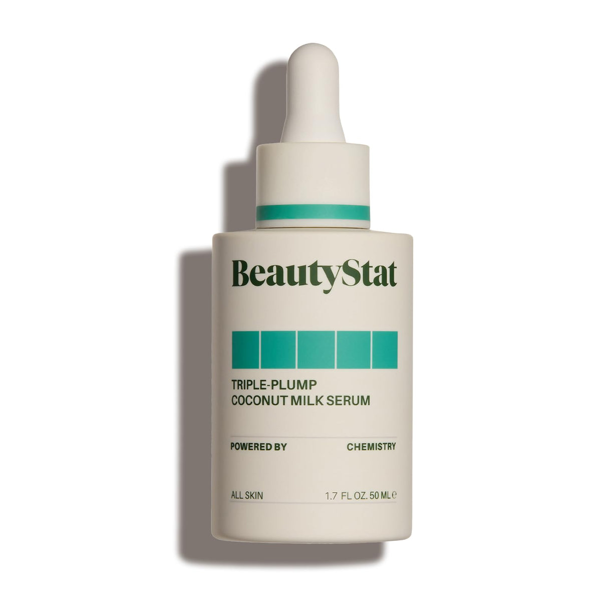 BeautyStat Triple-Plump Coconut Milk Serum bottle shown for daily hydration
