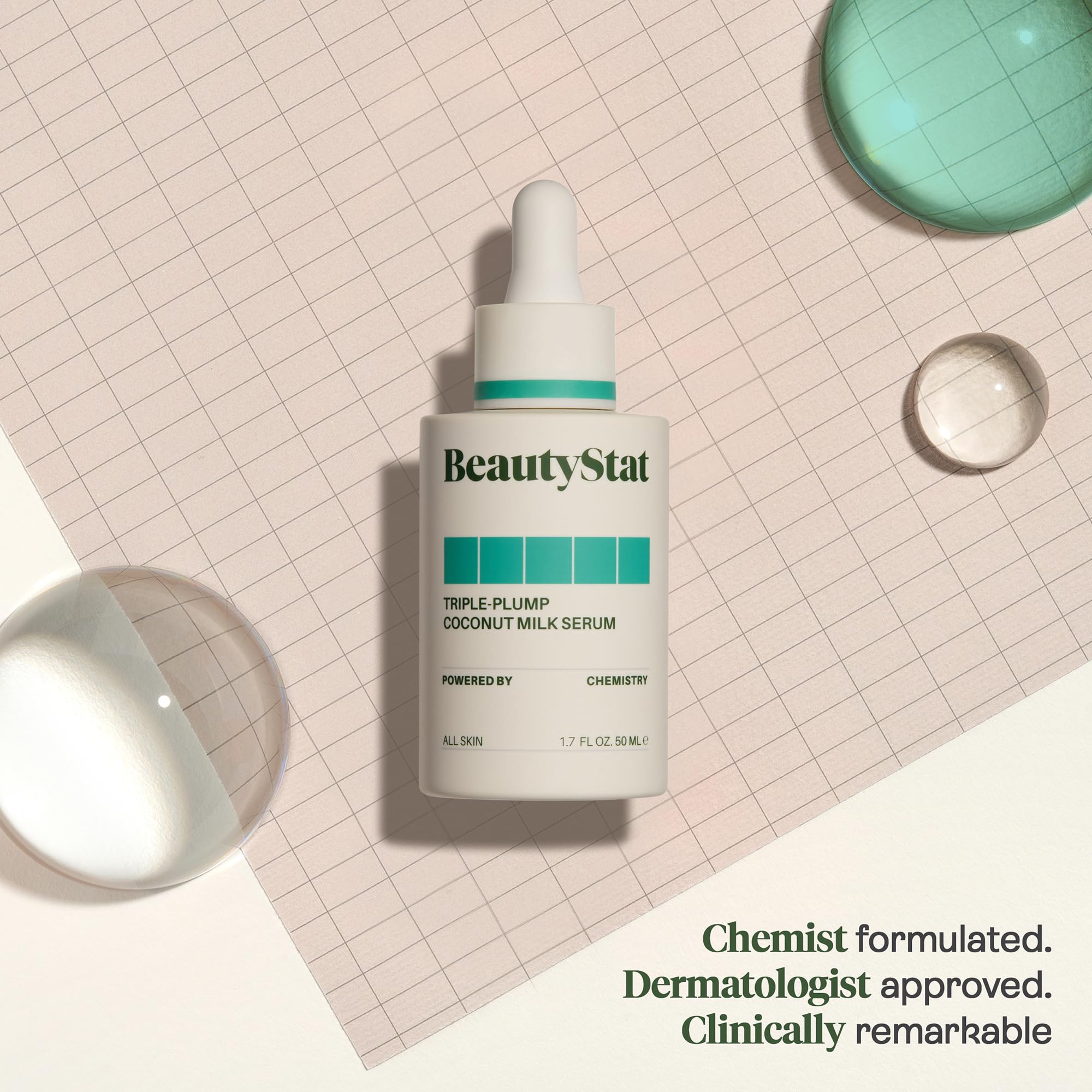 BeautyStat serum pump dispenser for easy, precise hydration