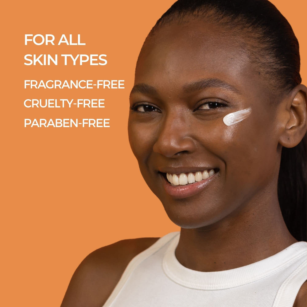 BeautyStat Universal C Skin Refiner on skin shows simple application and lightweight sheen