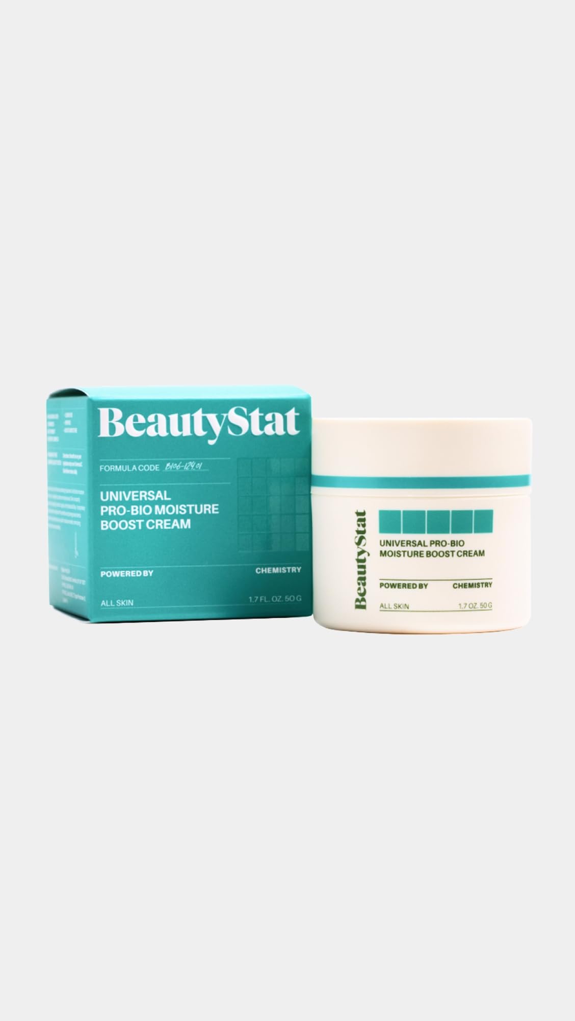 BeautyStat Universal Pro-Bio Moisture Boost Cream ceramides and pomegranate close-up.