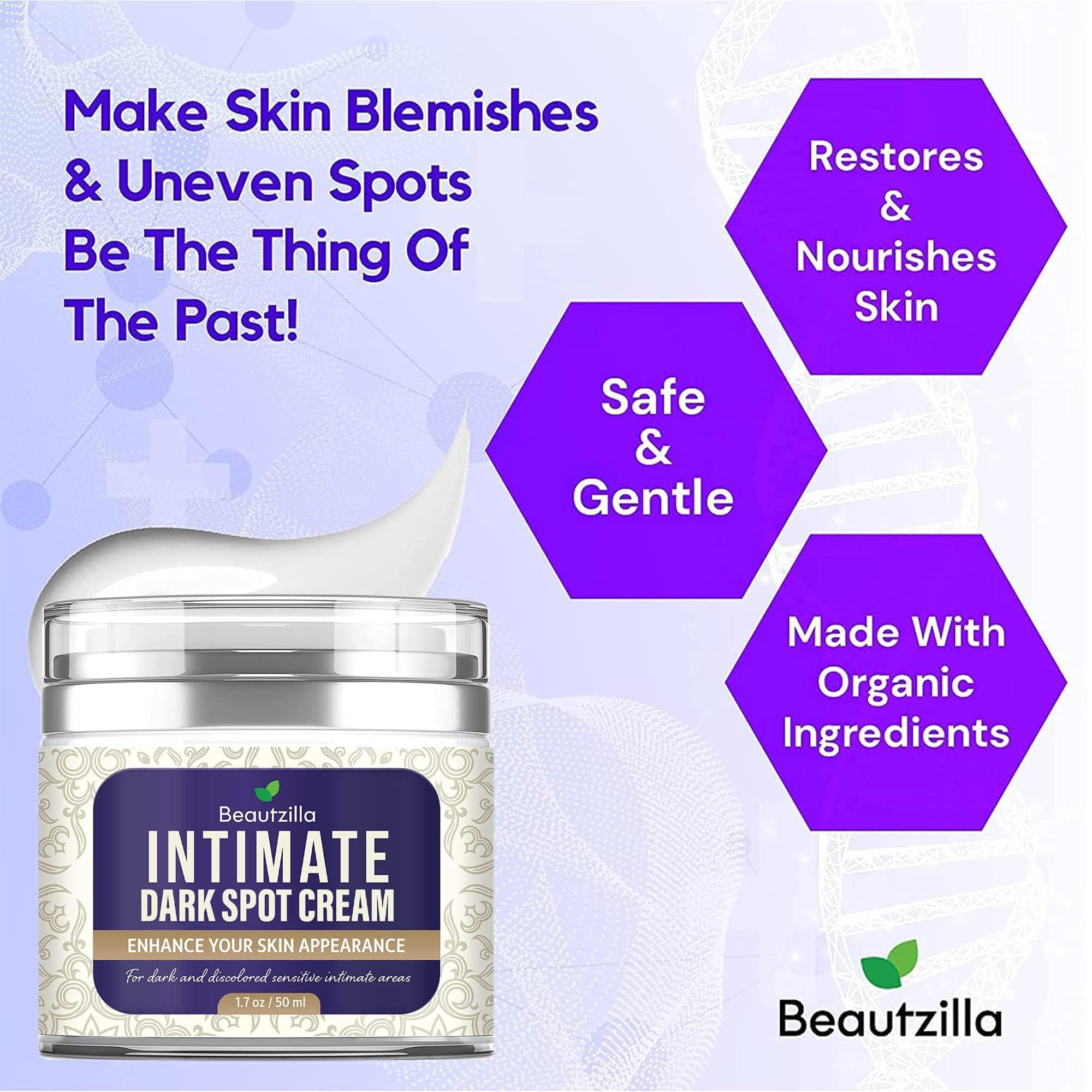 Beautzilla moisturizing cream close-up showing smooth, supple skin.