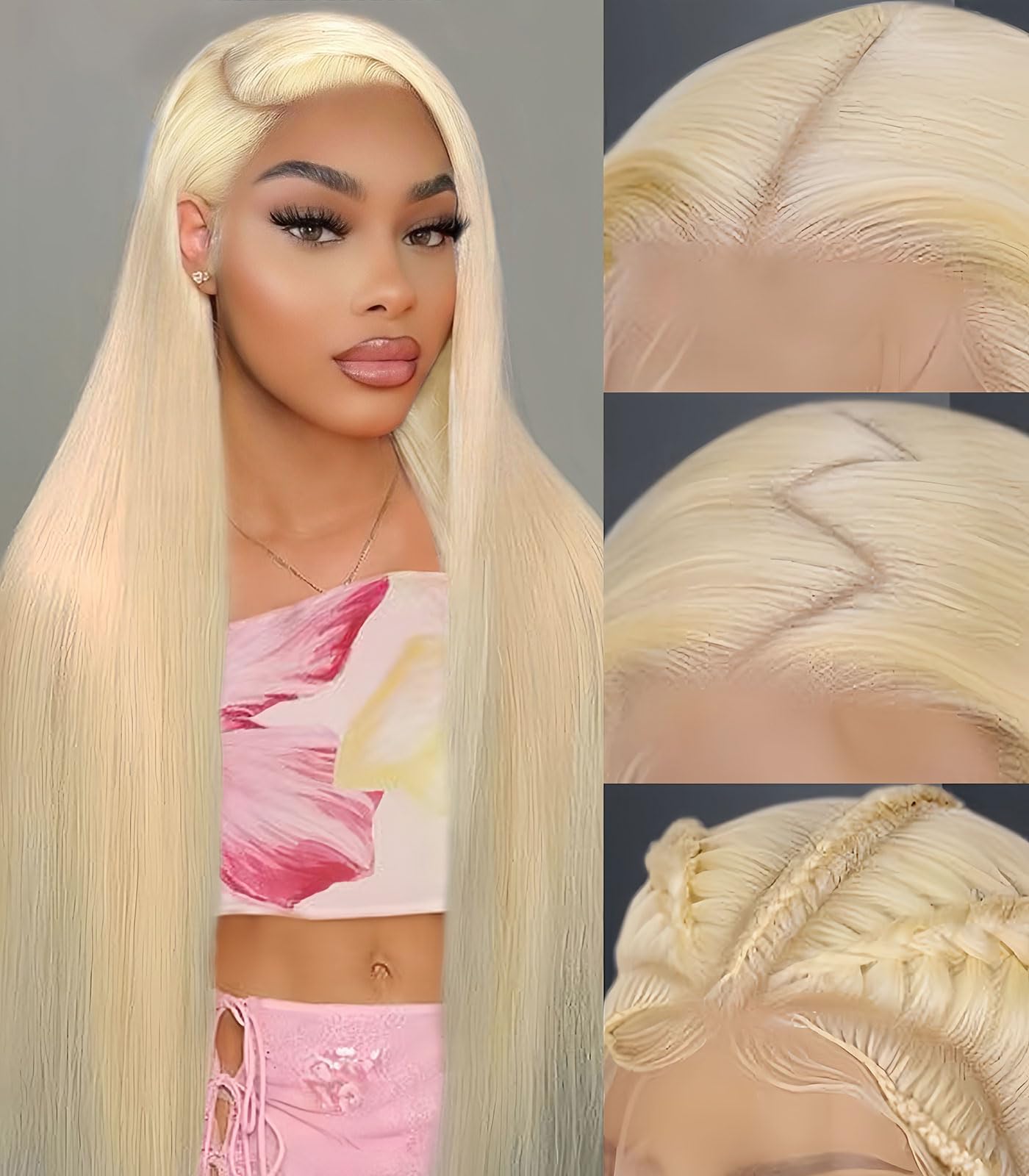 Bebeest 613 lace front wig straight hair enhances natural look for daily wear.