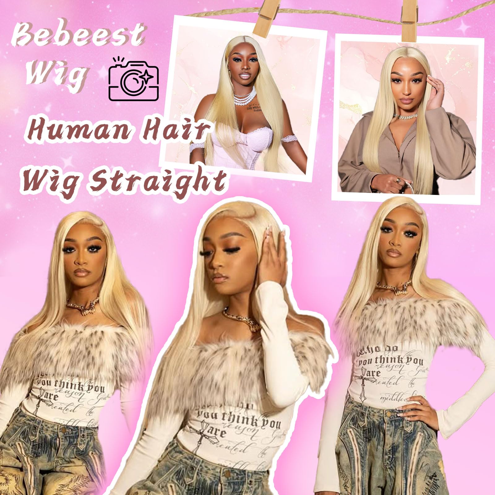 Bebeest HD transparent lace wig blends invisibly with your hairline.