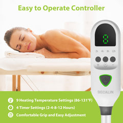 BECALIN warmer digital control panel displays settings for precise heat customization