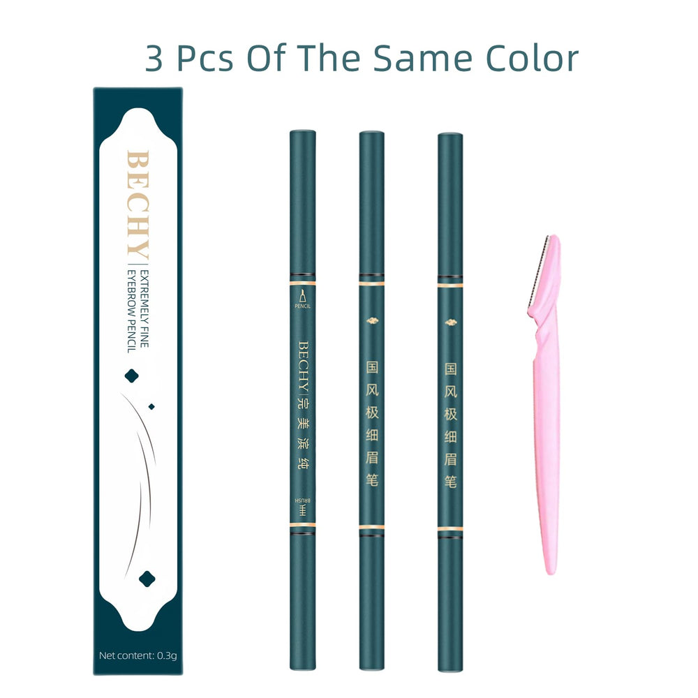 BECHY spoolie brush helps blend and groom brows to natural texture.