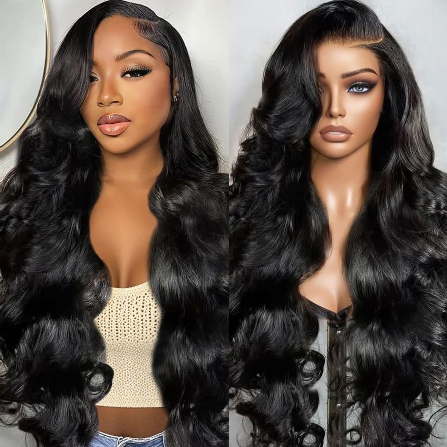 BeCools 30-inch body wave wig with lace front for a natural look.