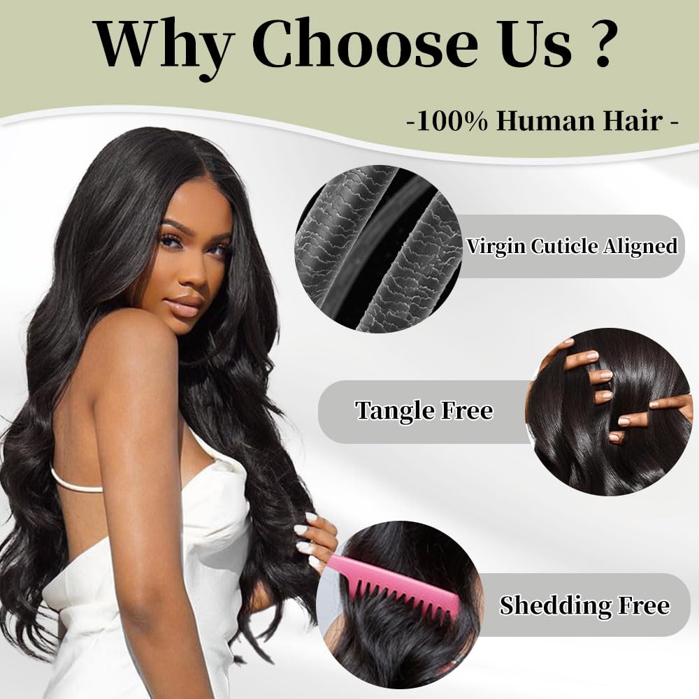 BeCools natural black body wave wig designed for long-lasting wear.
