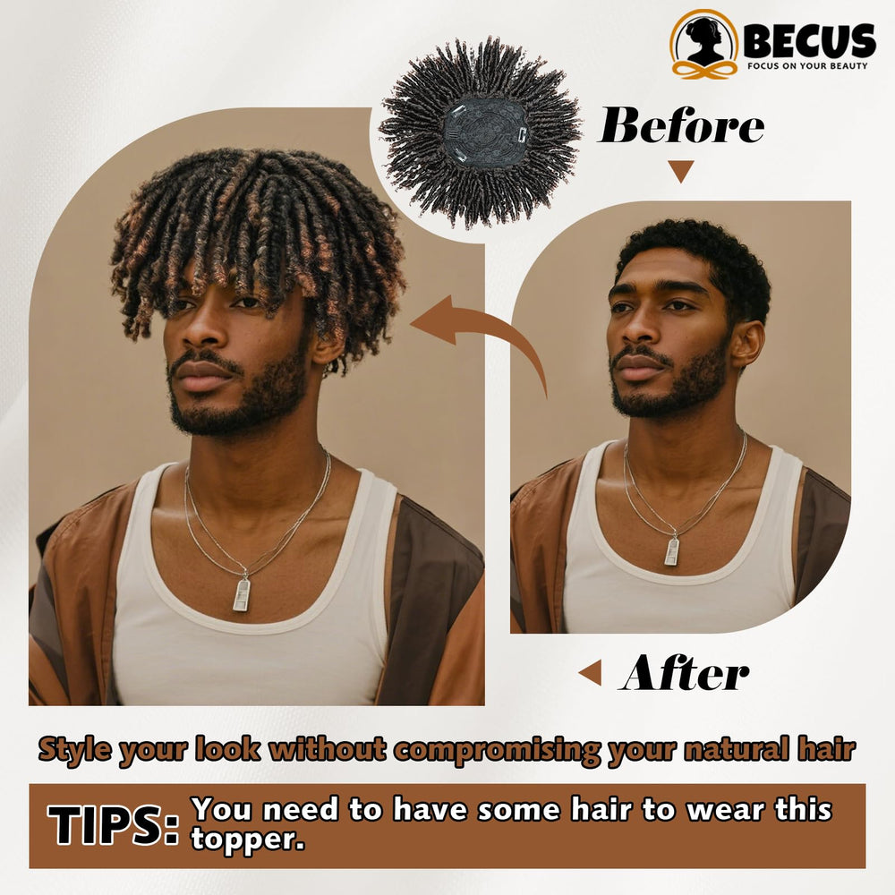 BECUS Dreadtopper brown color blends with natural hair tones