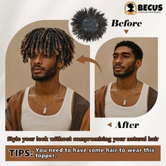 BECUS Dreadtopper brown color blends with natural hair tones