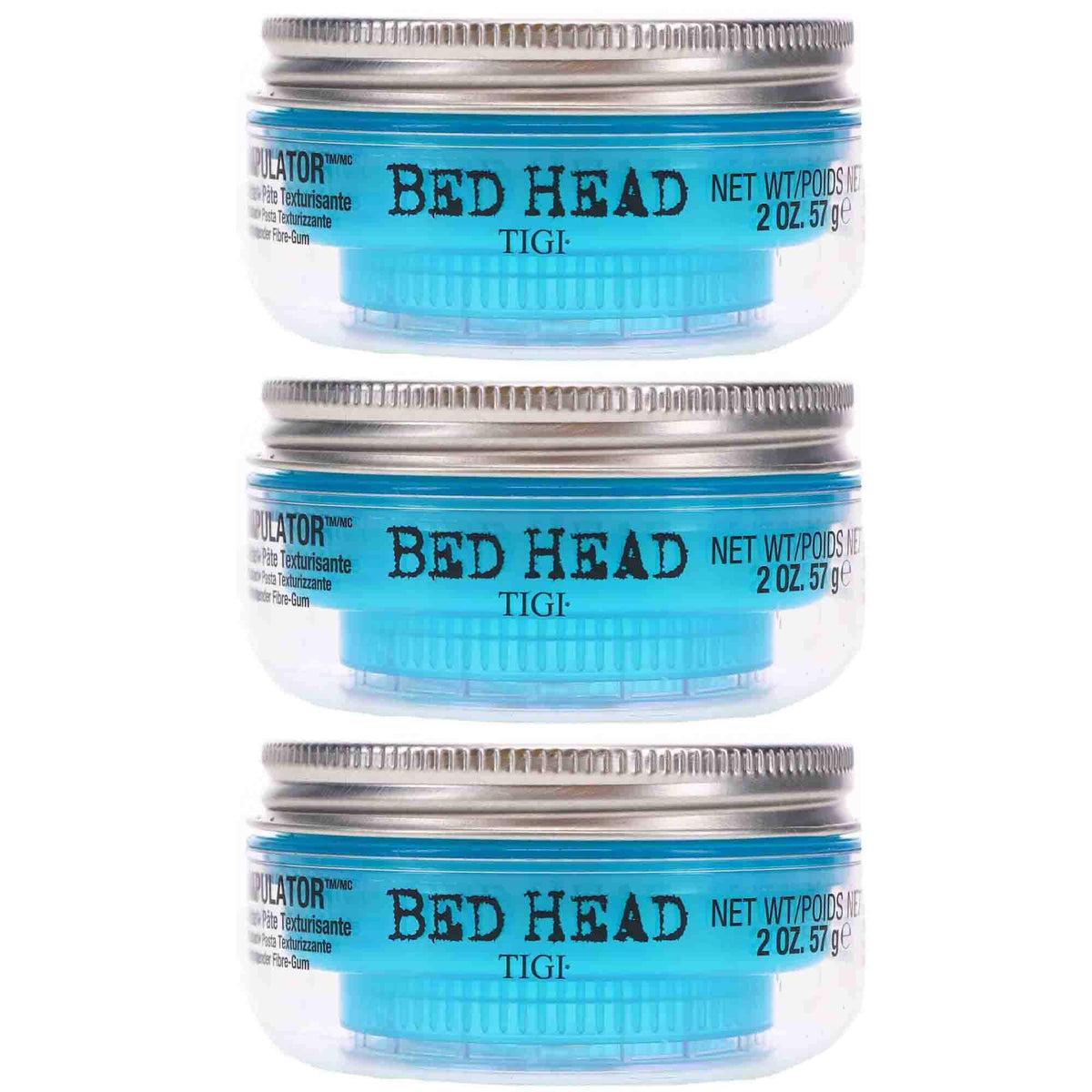 Bed Head Manipulator packaging close-up highlighting premium hold and texture.