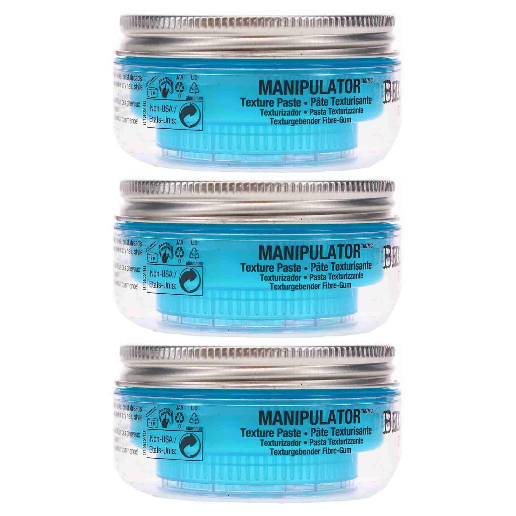 Bed Head Manipulator texture close-up shows sculpted definition and hold.