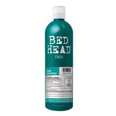 Bed Head Urban Anti+dotes Recovery Shampoo bottle restores moisture and shine for color-treated hair.