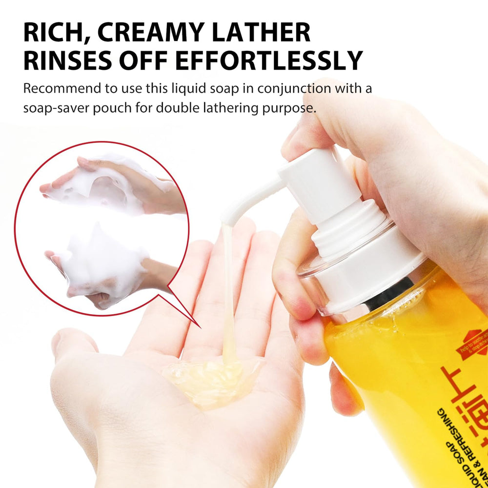 Family-friendly Bee & Flower sulfur soap two-bottle pack display