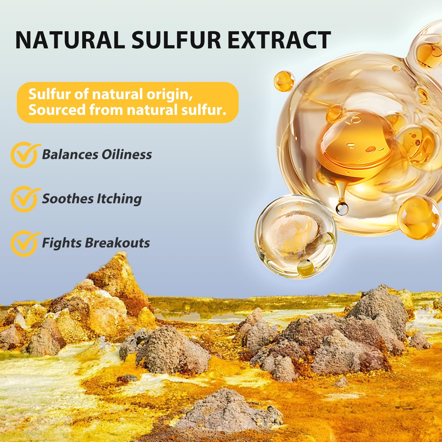 Hands lathered with Bee & Flower sulfur soap for washing