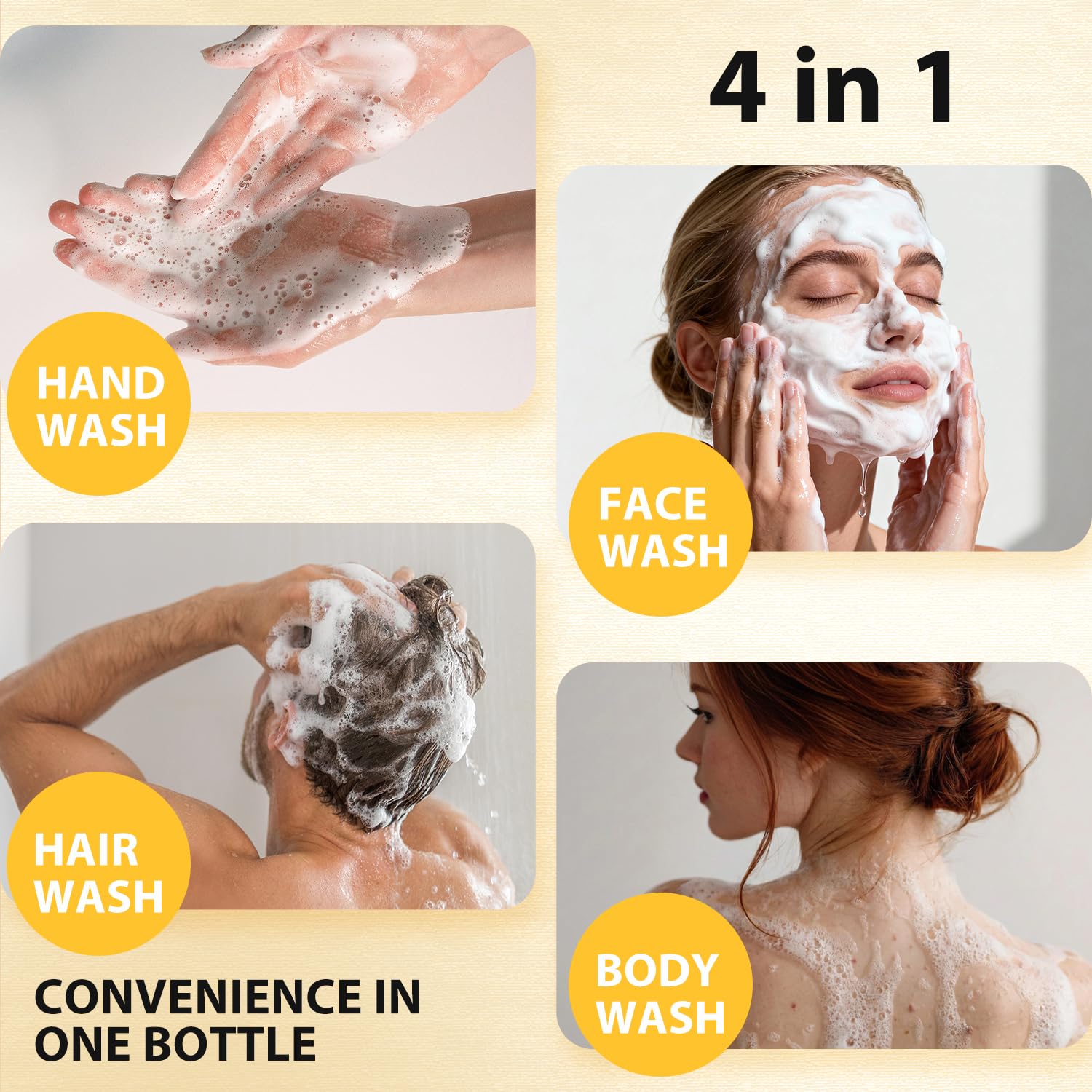 Shower scene featuring Bee & Flower sulfur soap