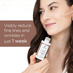 Bee & You serum swirl on hand emphasizing silky texture and quick absorption