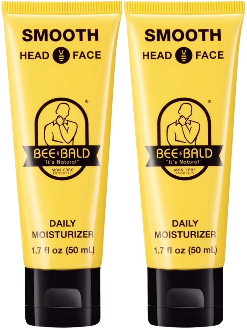 Bee Bald Smooth Daily Moisturizer bottle hydrates skin and reduces shine.