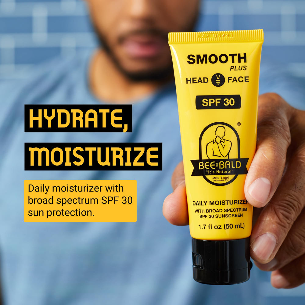 Close-up texture of Bee Bald Smooth Plus reveals lightweight, non-greasy feel.