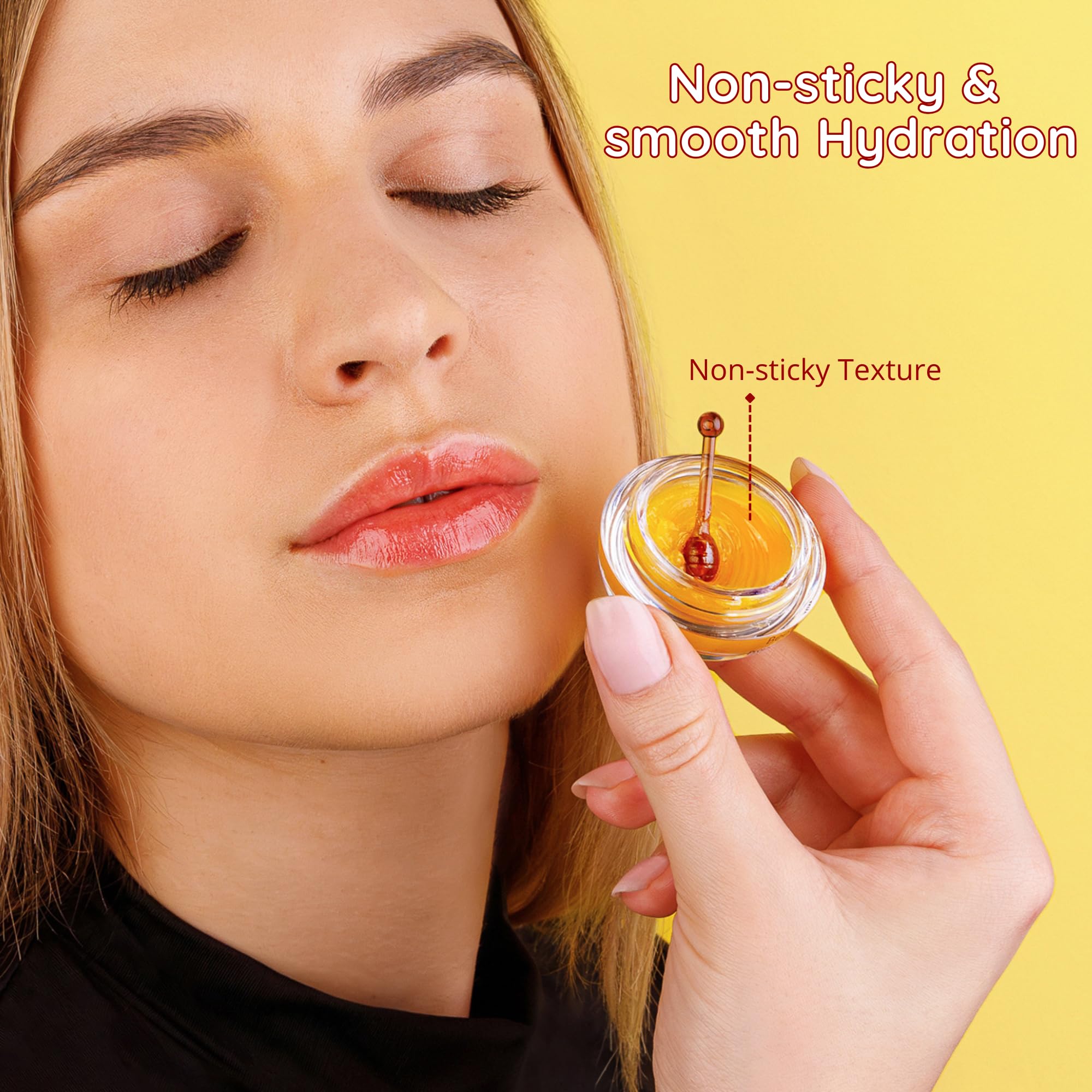 Applying Bee Balm lip balm to seal in moisture.