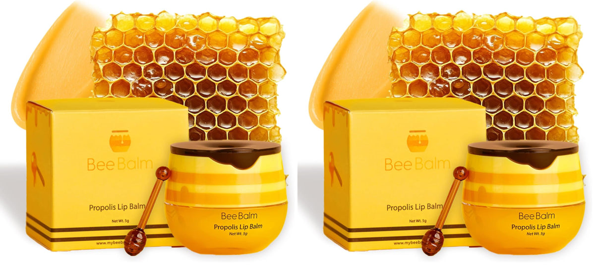 Bee Balm Original lip balm in a honey pot for deep hydration.