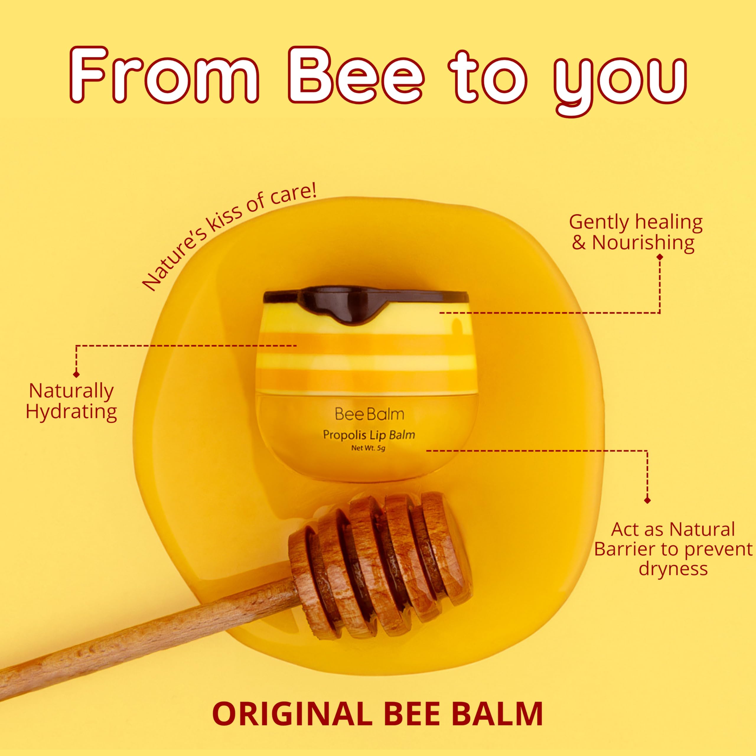Two-pack Bee Balm lip balm for convenient daily use.
